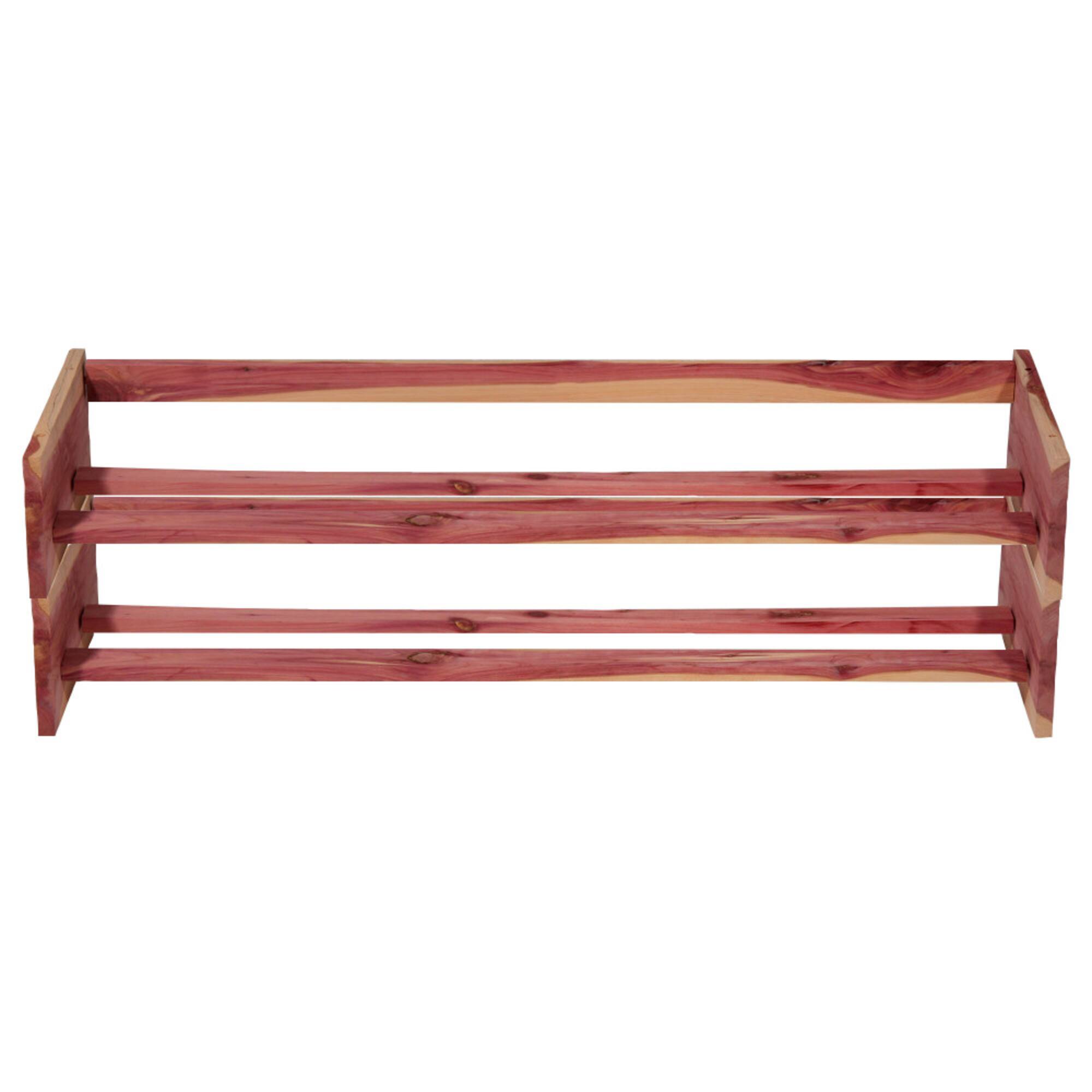 Household Essentials CedarFresh Stackable Cedar Shoe Rack